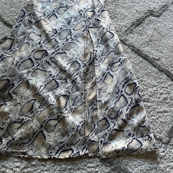 Paper Heart midi slip dress reptile print tan cream neutral xs - Picture 4 of 9